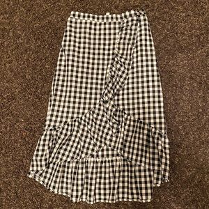 Hi Lo Gingham skirt